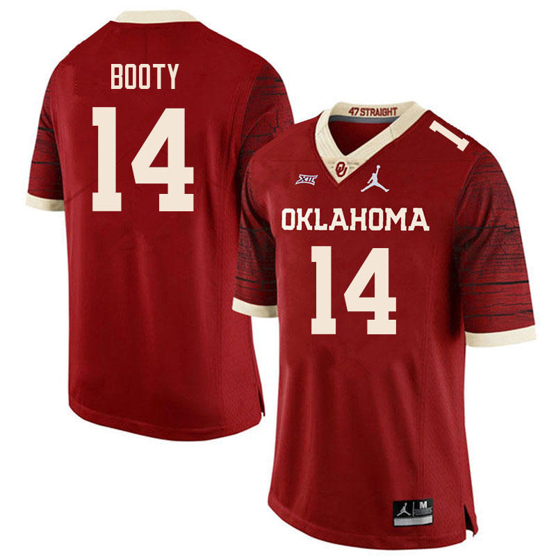 Oklahoma Sooners #14 General Booty College Football Jerseys Sale-Retro